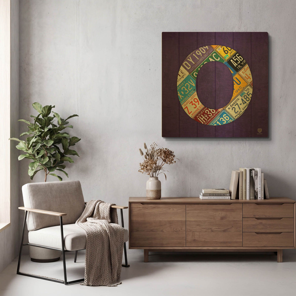 'O' By Design Turnpike Gold Metal Wall Art