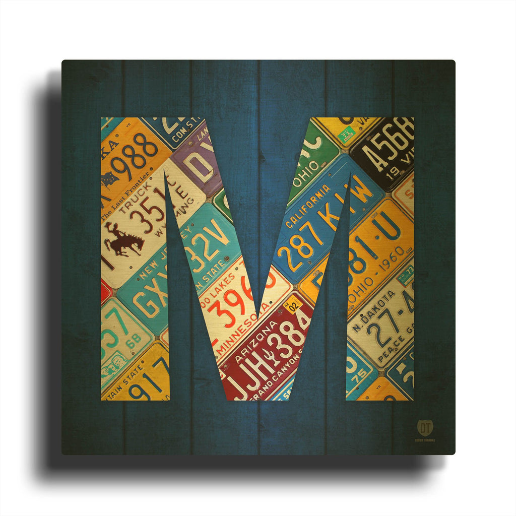 'M' By Design Turnpike Gold Metal Wall Art