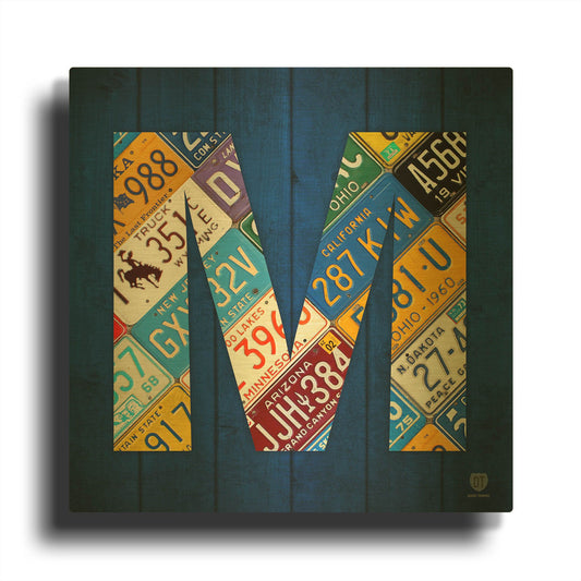 'M' By Design Turnpike Gold Metal Wall Art