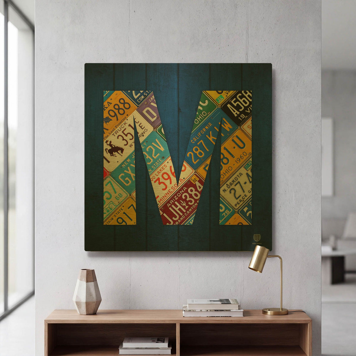 'M' By Design Turnpike Gold Metal Wall Art