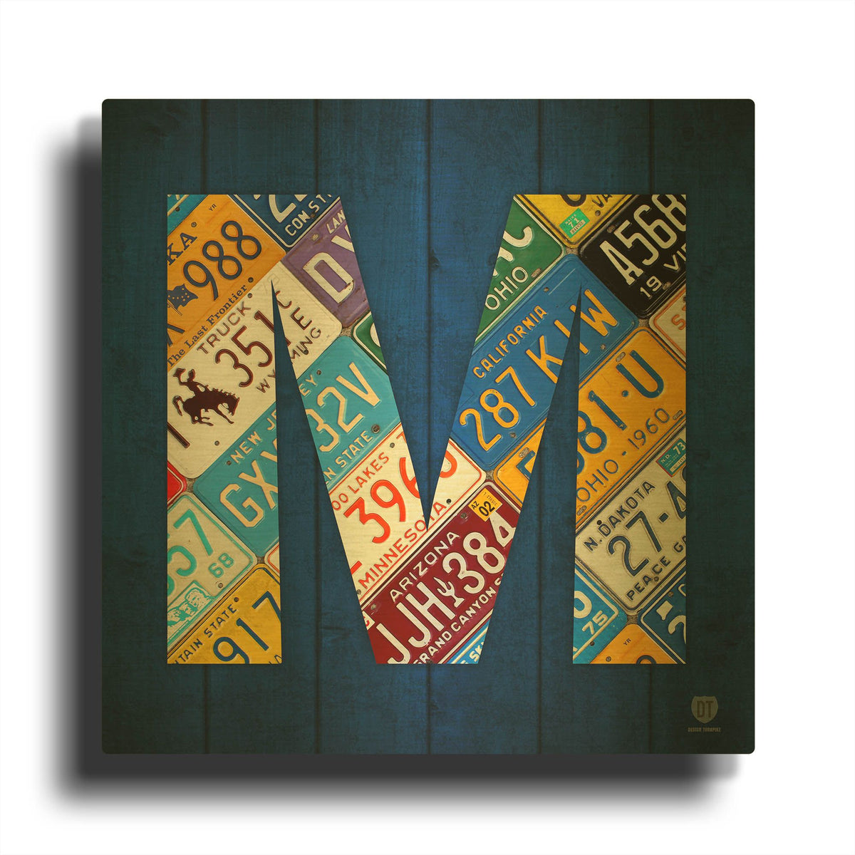 'M' By Design Turnpike Gold Metal Wall Art