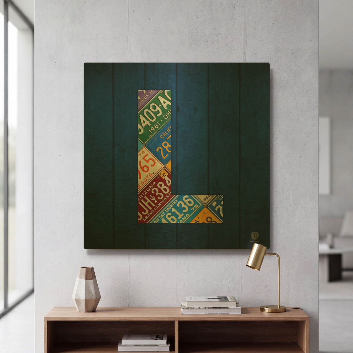 'L' By Design Turnpike Gold Metal Wall Art