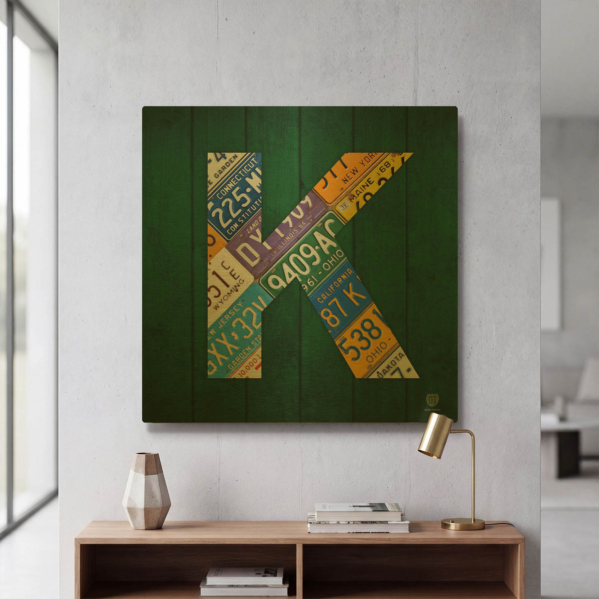 'K' By Design Turnpike Gold Metal Wall Art
