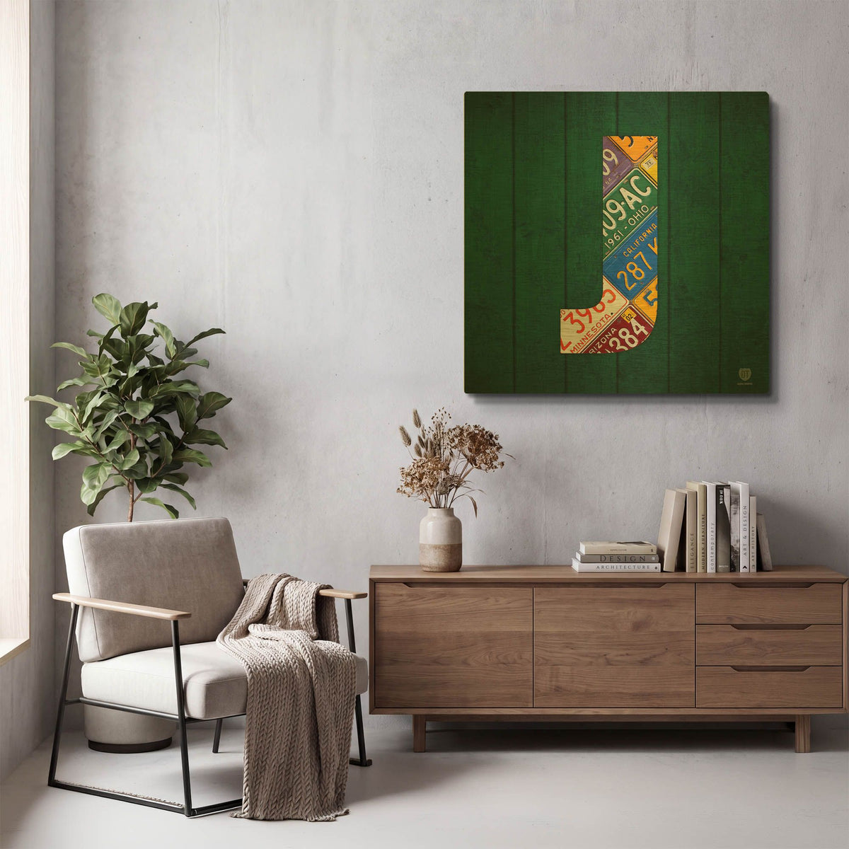'J' By Design Turnpike Gold Metal Wall Art