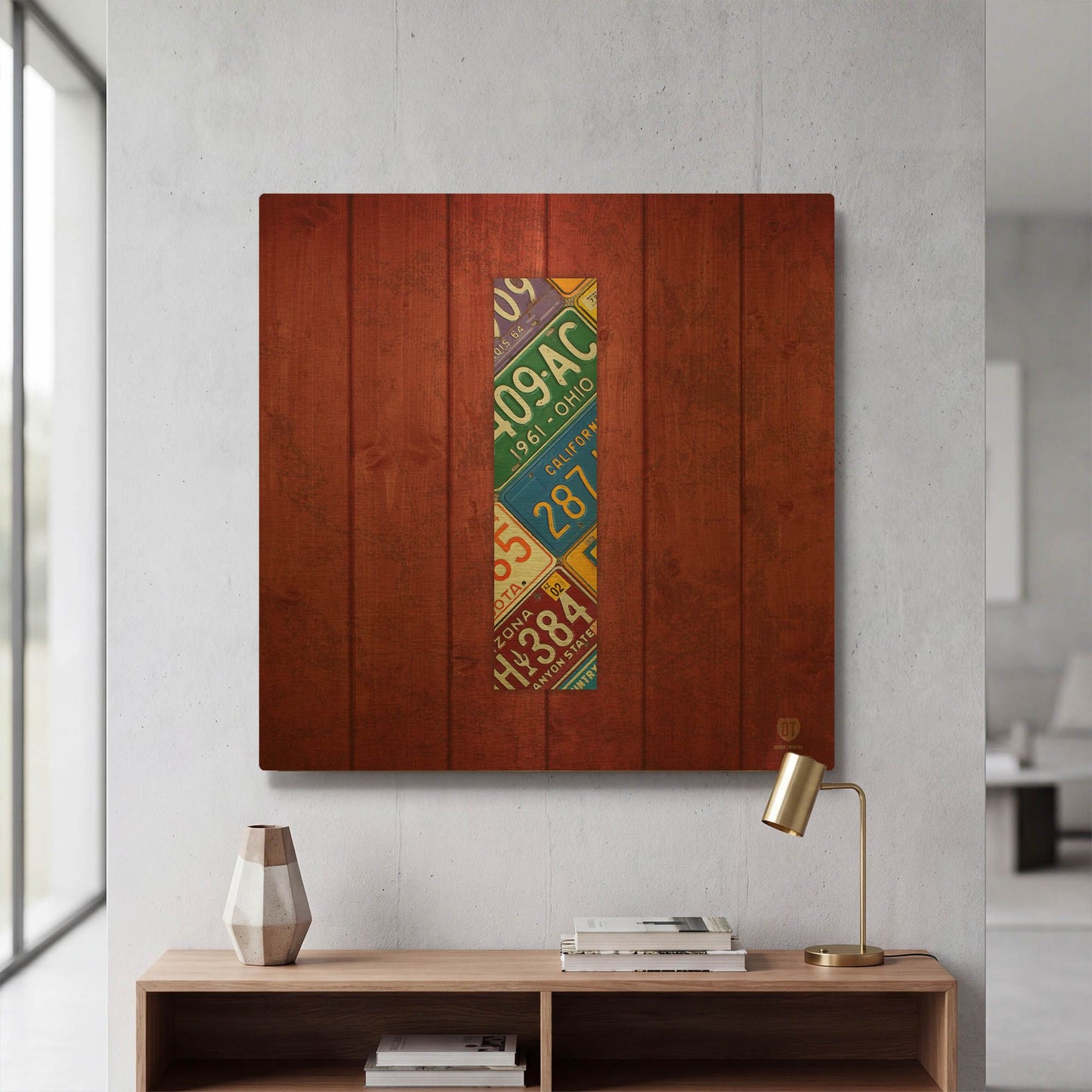 'I' By Design Turnpike Gold Metal Wall Art