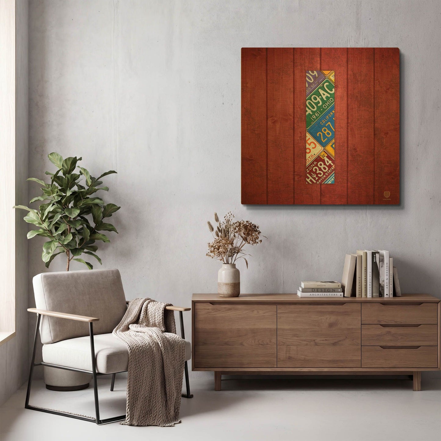 'I' By Design Turnpike Gold Metal Wall Art