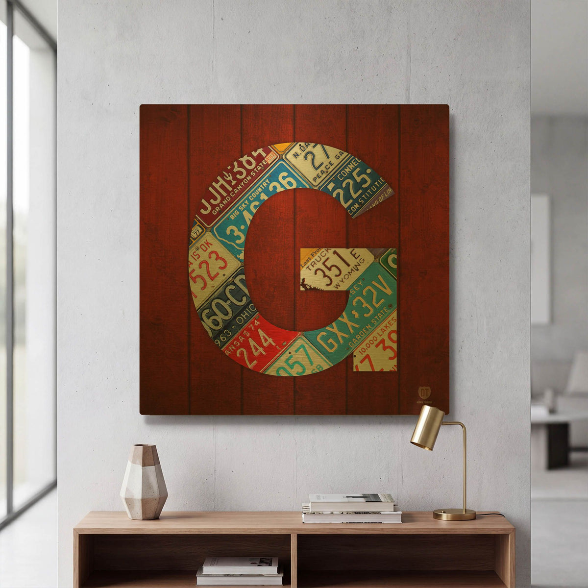 'G' By Design Turnpike Gold Metal Wall Art