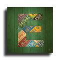 'E' By Design Turnpike Gold Metal Wall Art