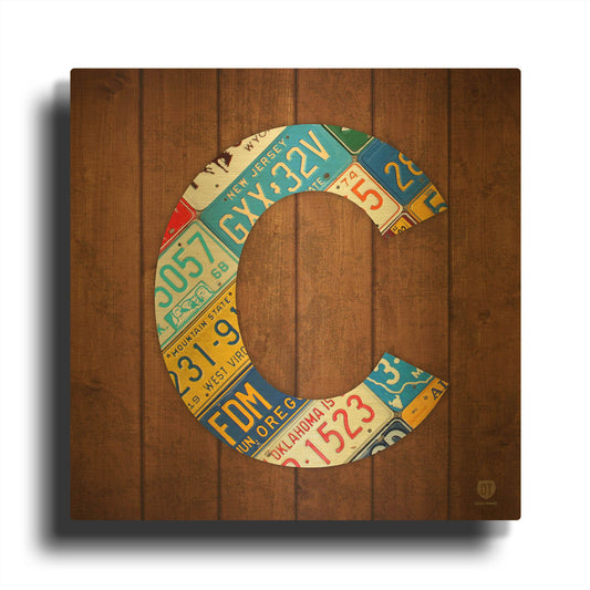 'C' By Design Turnpike Gold Metal Wall Art