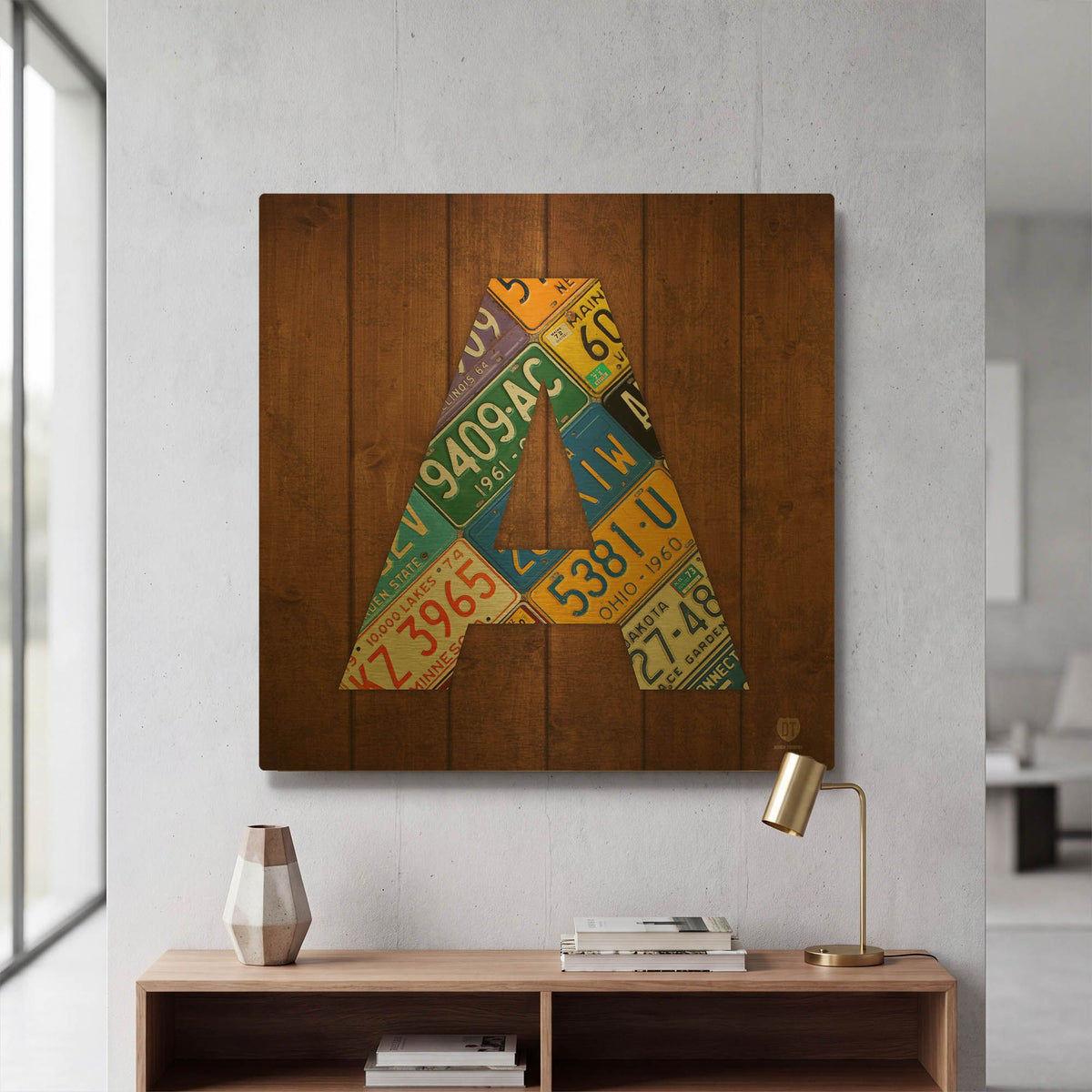 'A' By Design Turnpike Gold Metal Wall Art