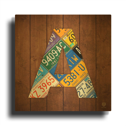 'A' By Design Turnpike Gold Metal Wall Art