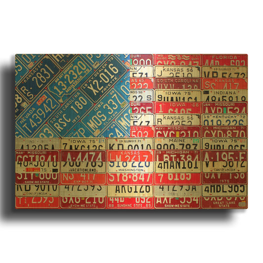 'USA Flag' By Design Turnpike Gold Metal Wall Art
