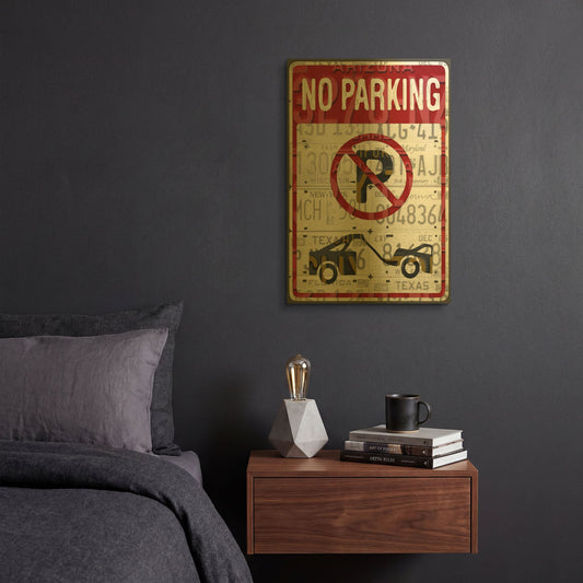 'No Parking' By Design Turnpike Gold Metal Wall Art