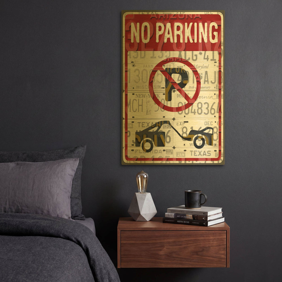 'No Parking' By Design Turnpike Gold Metal Wall Art