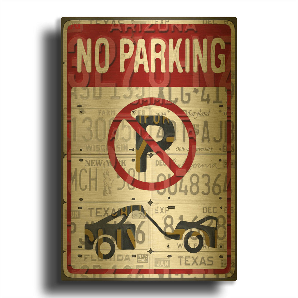 'No Parking' By Design Turnpike Gold Metal Wall Art