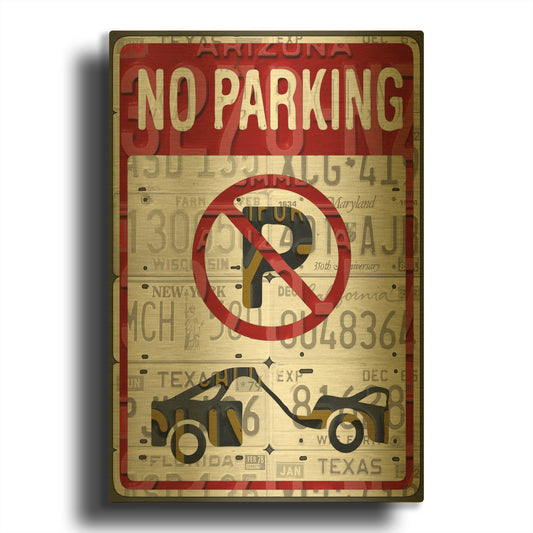 'No Parking' By Design Turnpike Gold Metal Wall Art