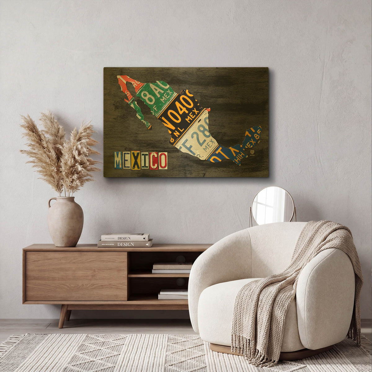 'Mexico Done Gray' By Design Turnpike Gold Metal Wall Art