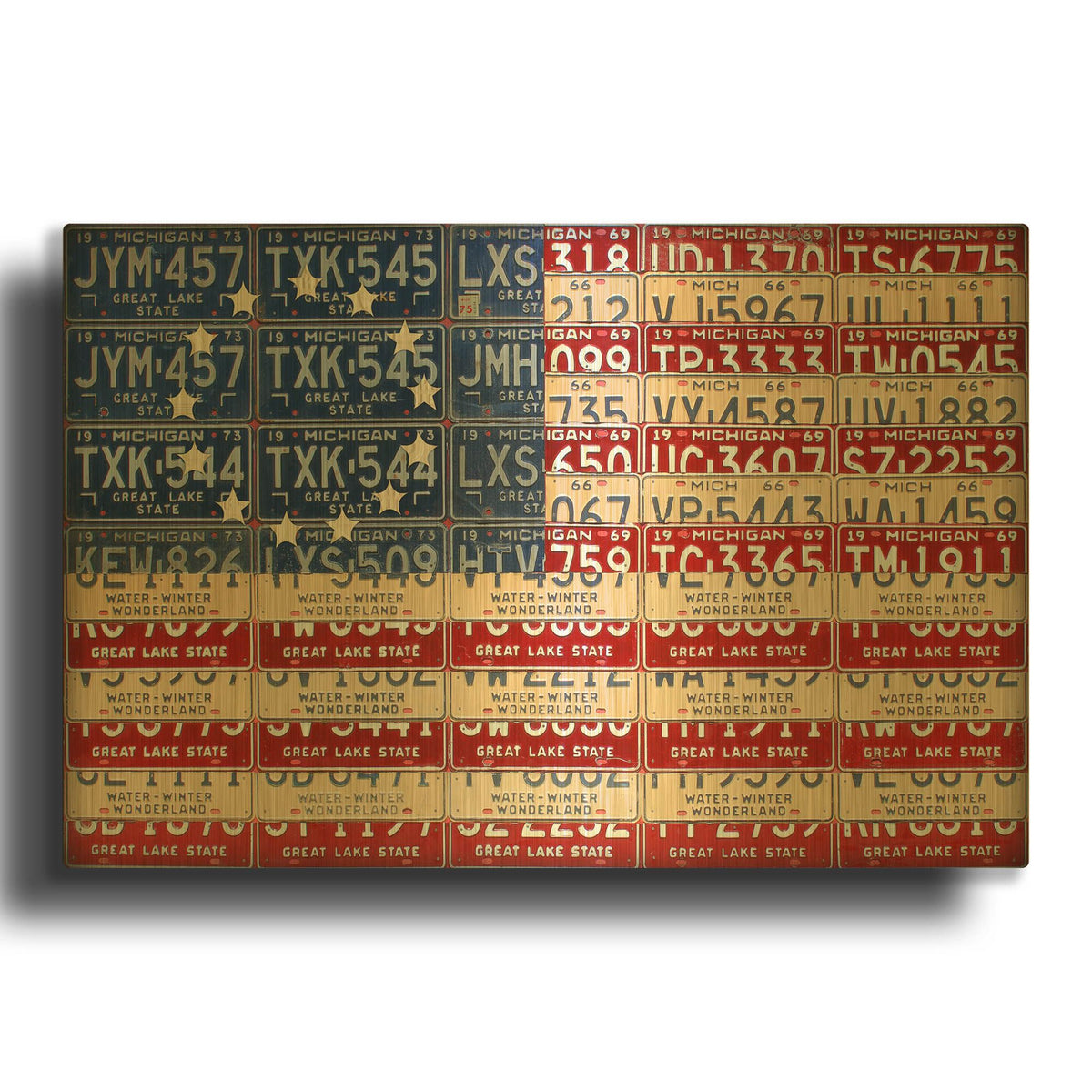 'Betsy Ross Flag' By Design Turnpike Gold Metal Wall Art