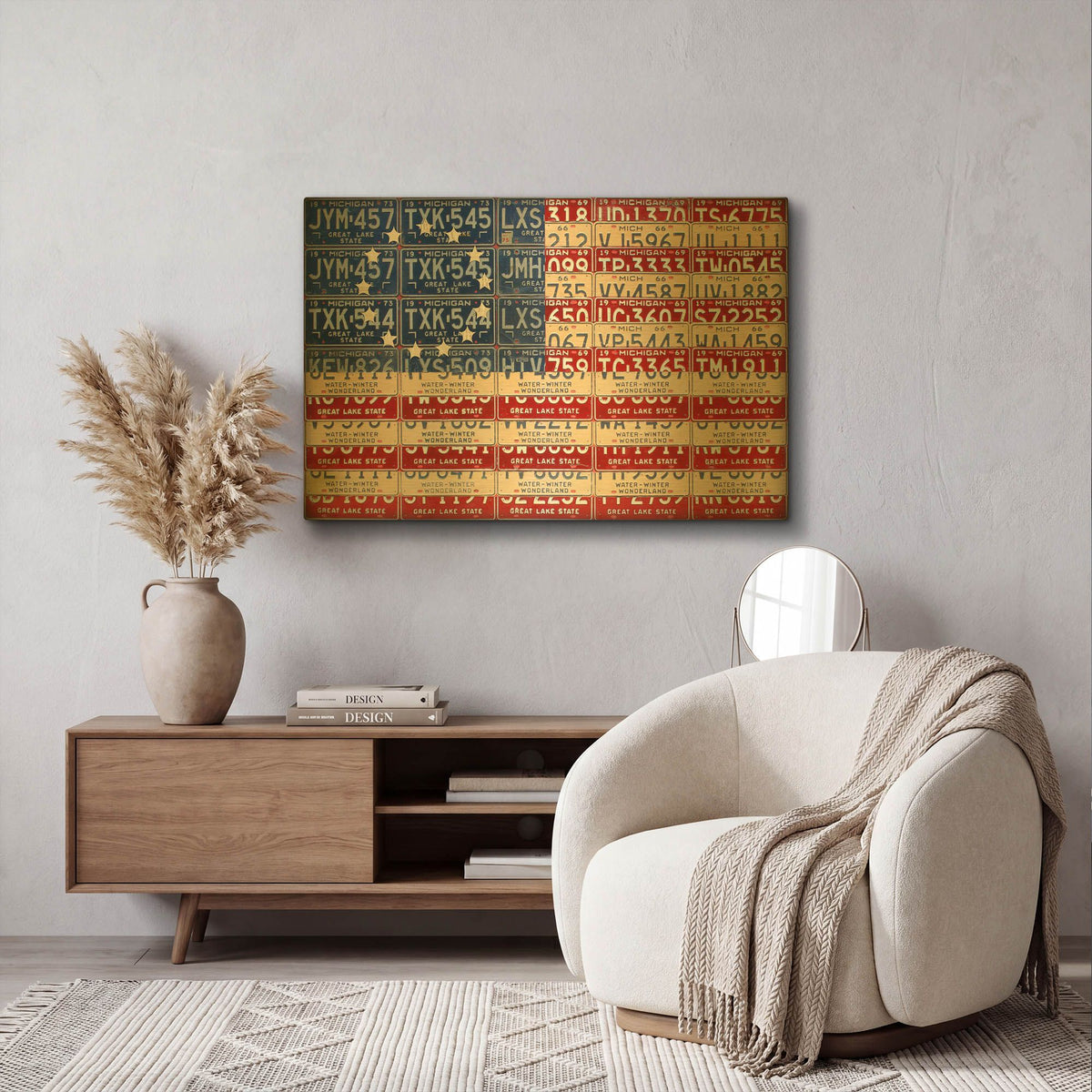 'Betsy Ross Flag' By Design Turnpike Gold Metal Wall Art