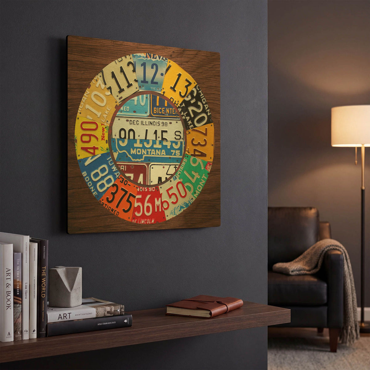 'Clock Square' By Design Turnpike Gold Metal Wall Art