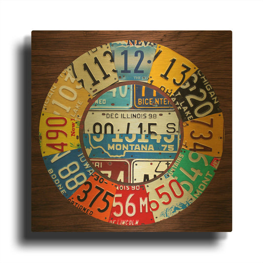 'Clock Square' By Design Turnpike Gold Metal Wall Art