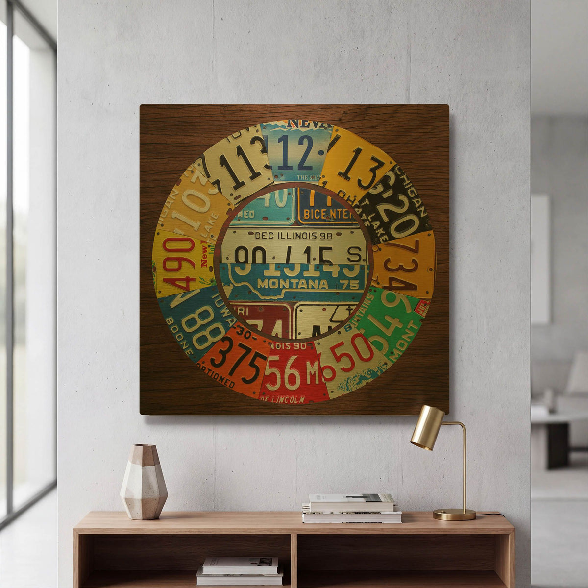 'Clock Square' By Design Turnpike Gold Metal Wall Art