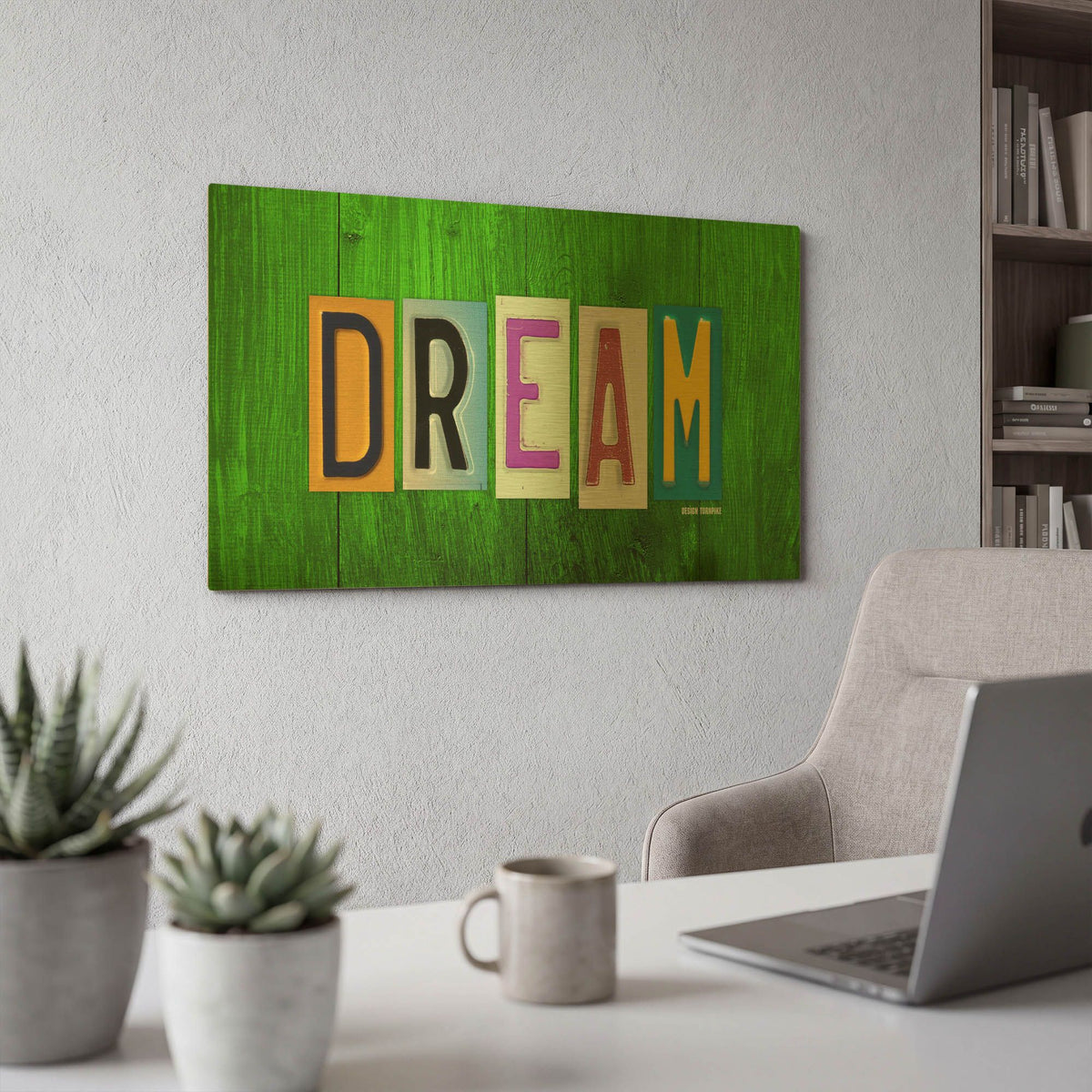 'Dream' By Design Turnpike Gold Metal Wall Art