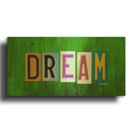 'Dream' By Design Turnpike Gold Metal Wall Art
