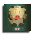 'Moo The Cow' By Design Turnpike Gold Metal Wall Art