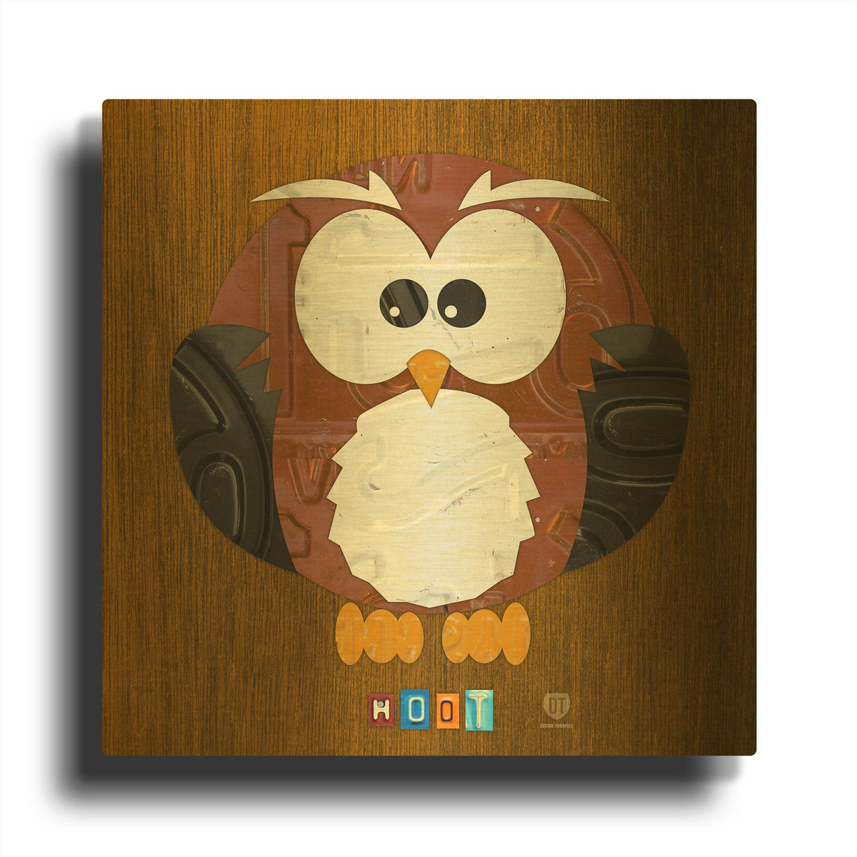 'Hoot The Owl' By Design Turnpike Gold Metal Wall Art
