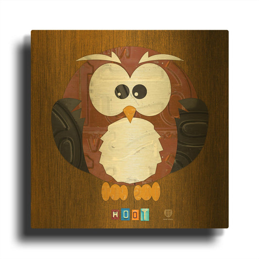 'Hoot The Owl' By Design Turnpike Gold Metal Wall Art