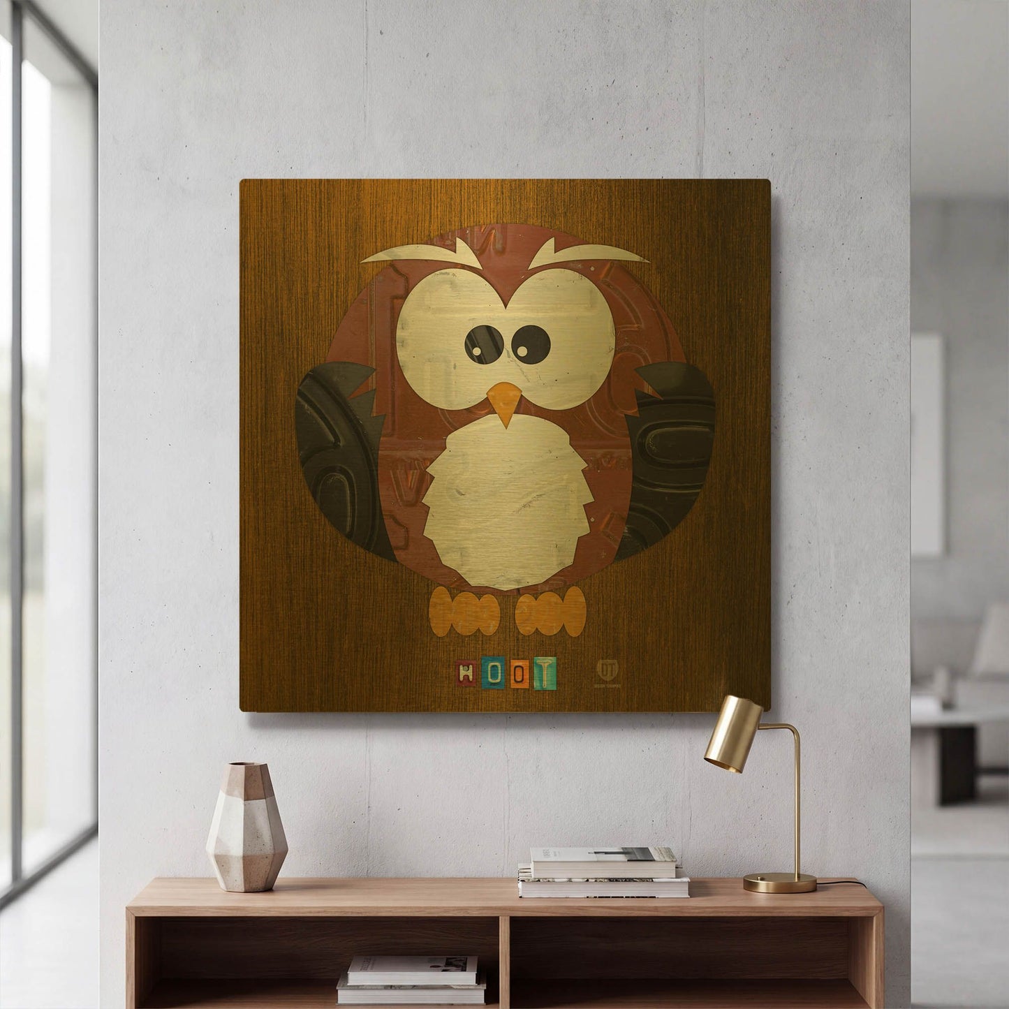 'Hoot The Owl' By Design Turnpike Gold Metal Wall Art