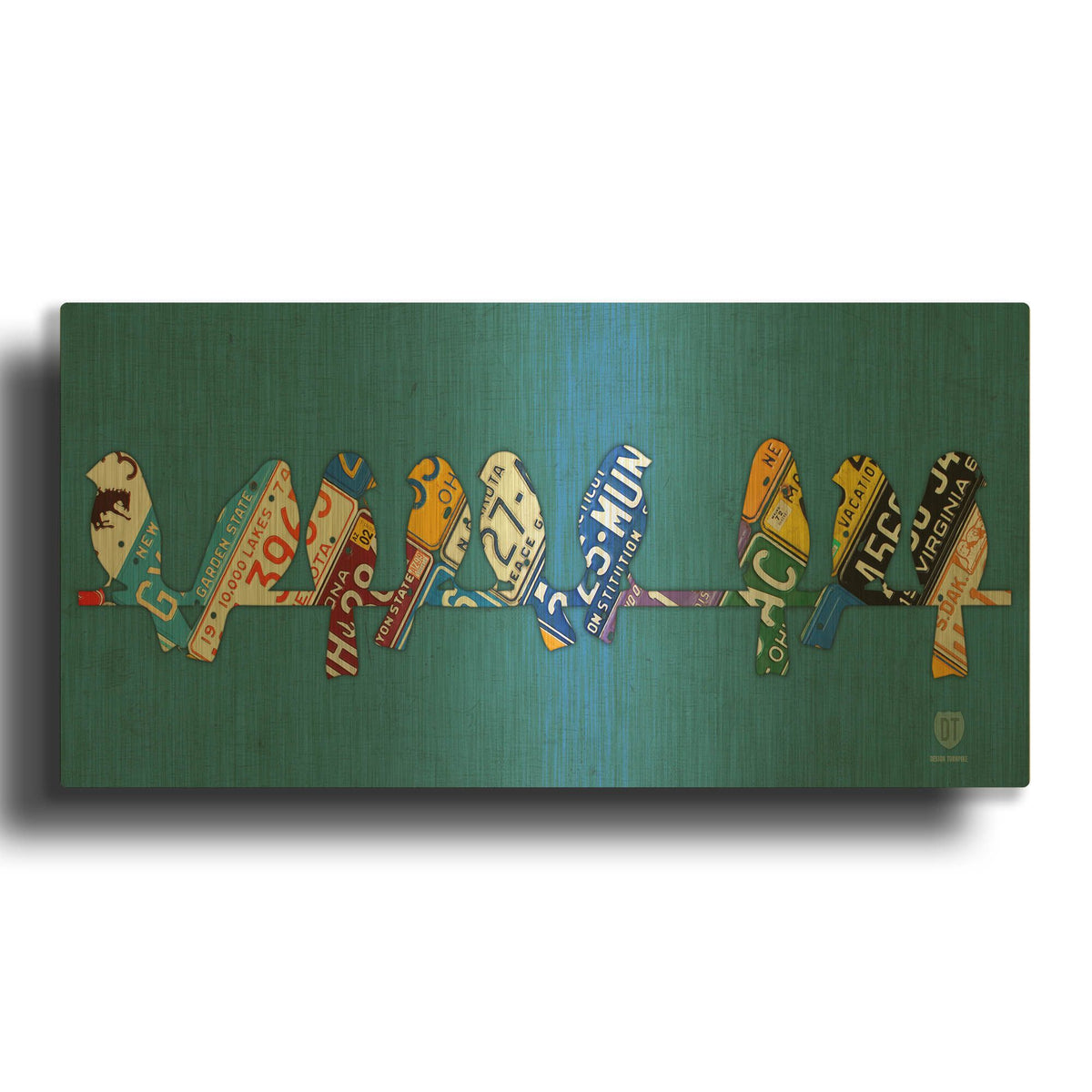'Birds On A Wire' By Design Turnpike Gold Metal Wall Art