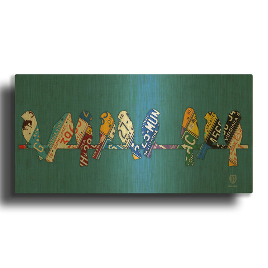 'Birds On A Wire' By Design Turnpike Gold Metal Wall Art