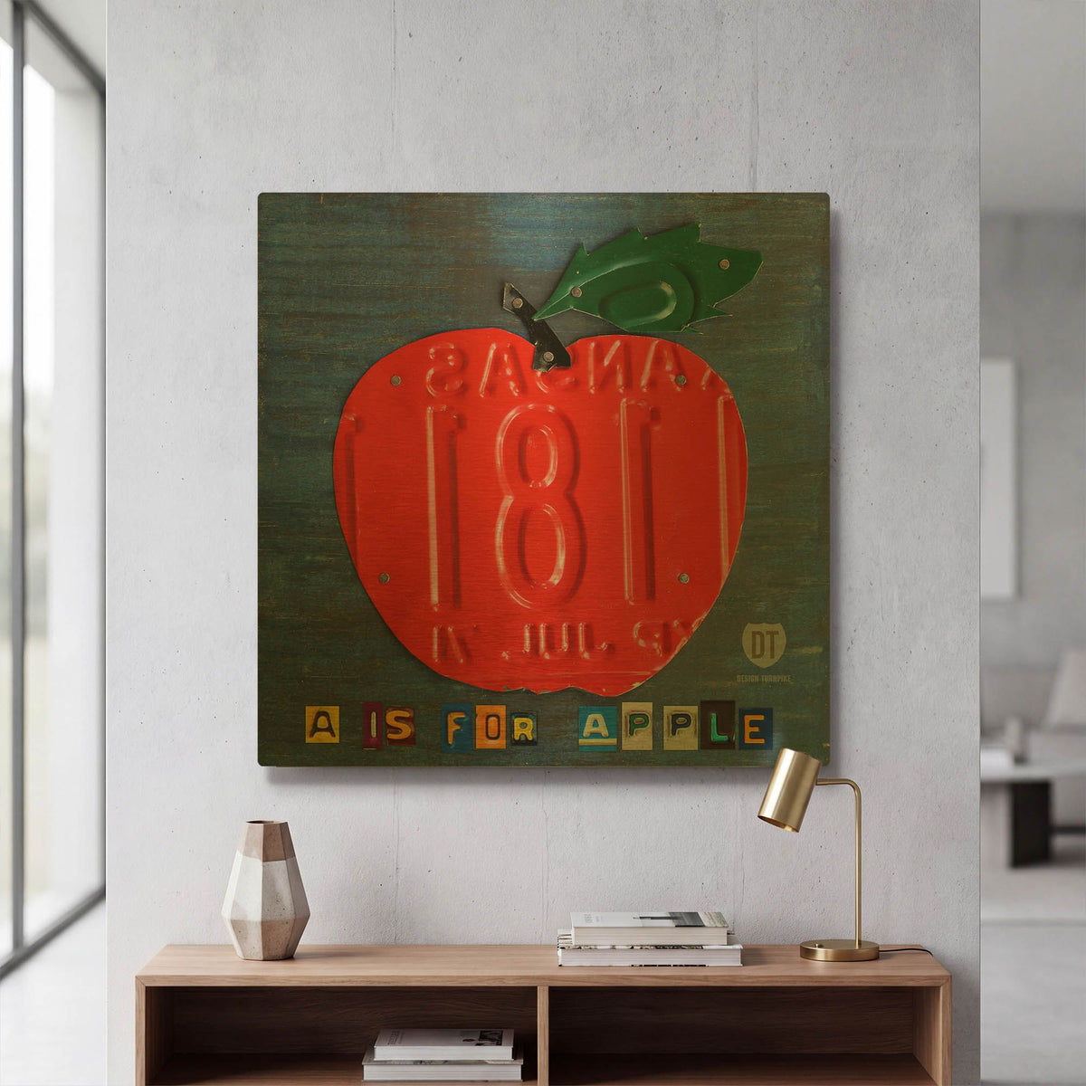 'Apple' By Design Turnpike Gold Metal Wall Art