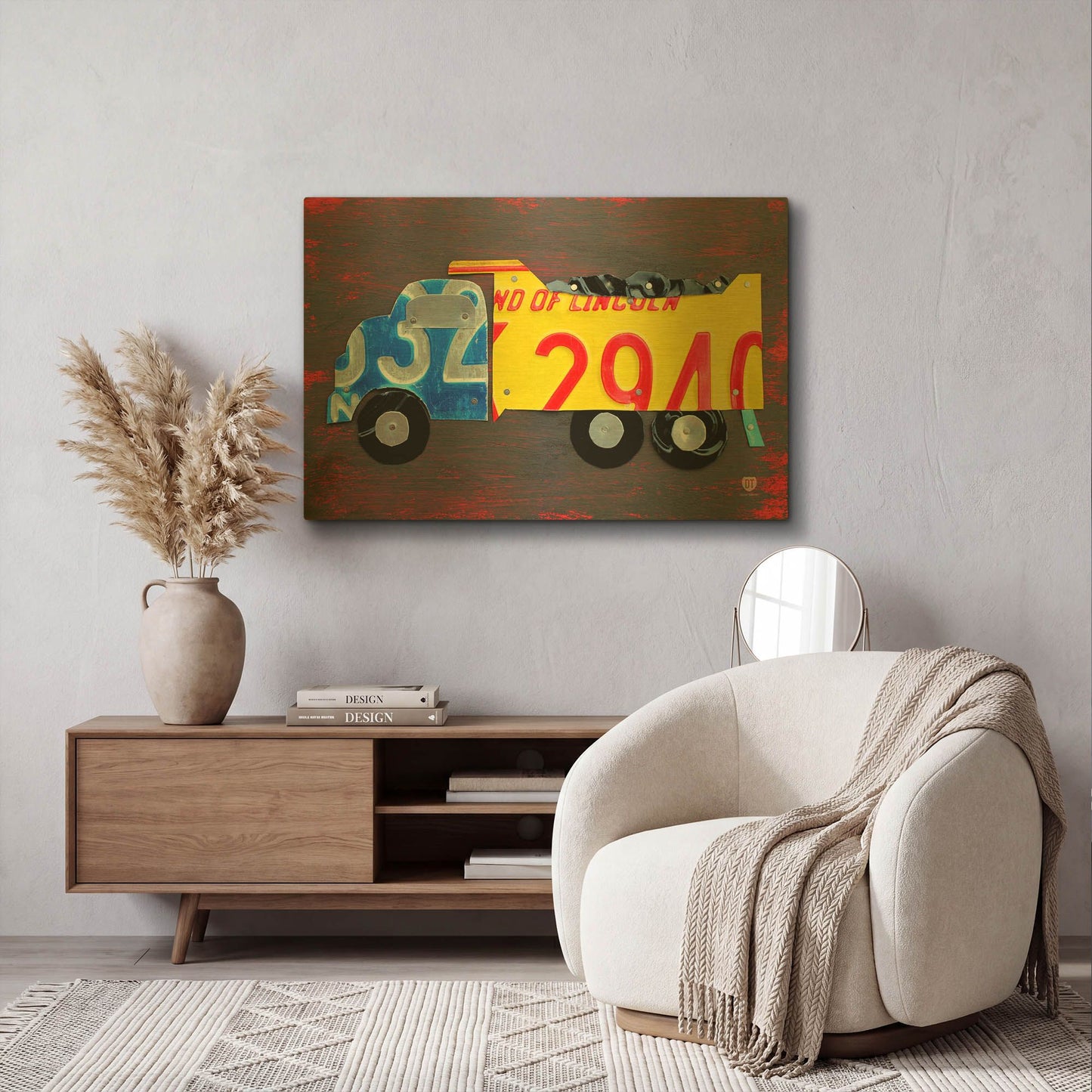 'Dump Truck' By Design Turnpike Gold Metal Wall Art
