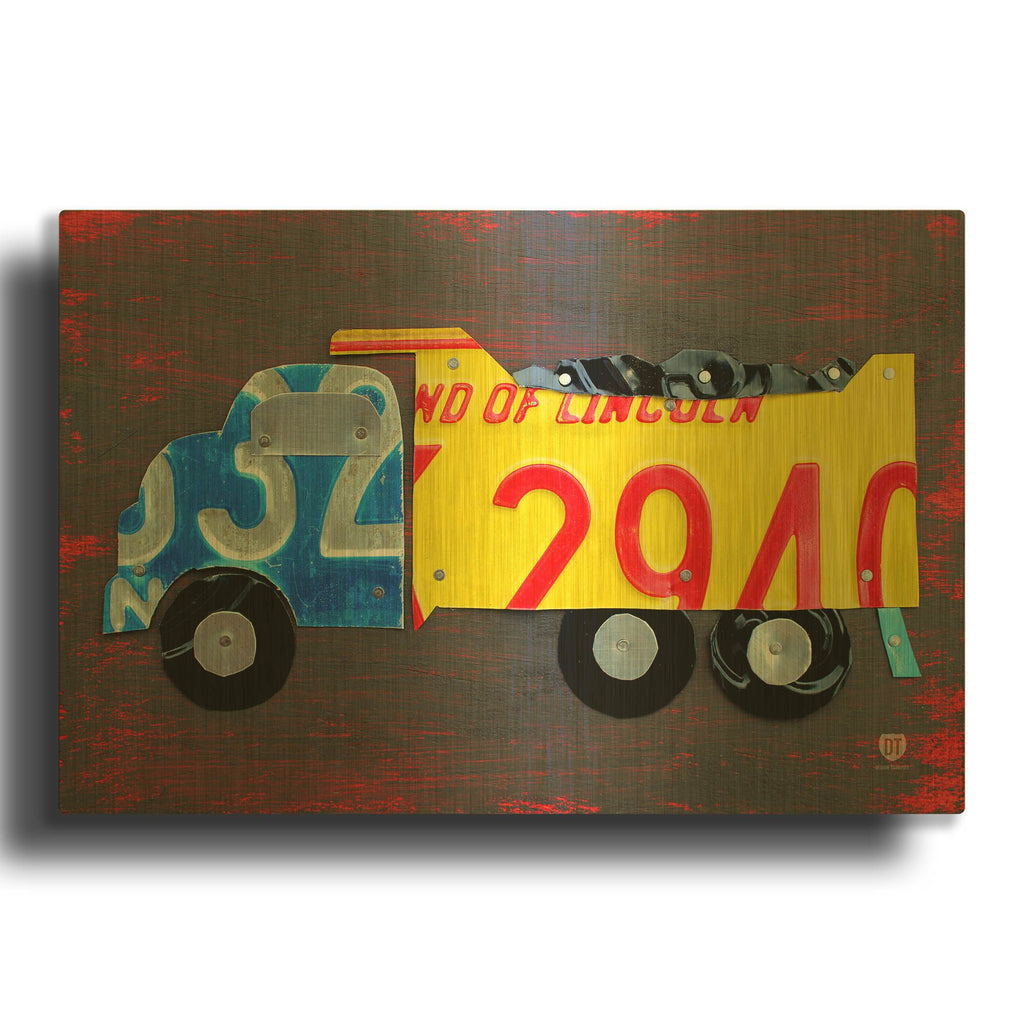 'Dump Truck' By Design Turnpike Gold Metal Wall Art