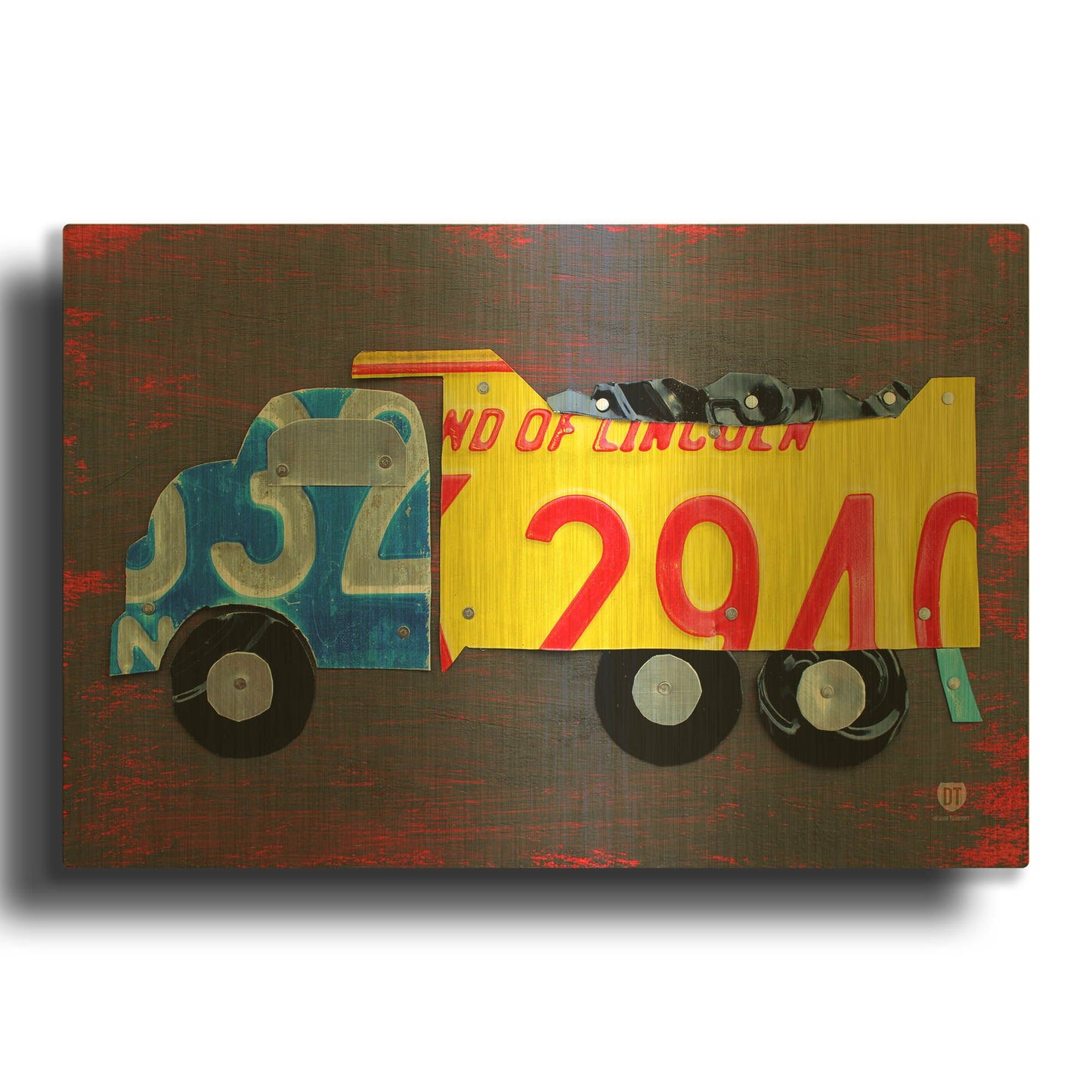 'Dump Truck' By Design Turnpike Gold Metal Wall Art