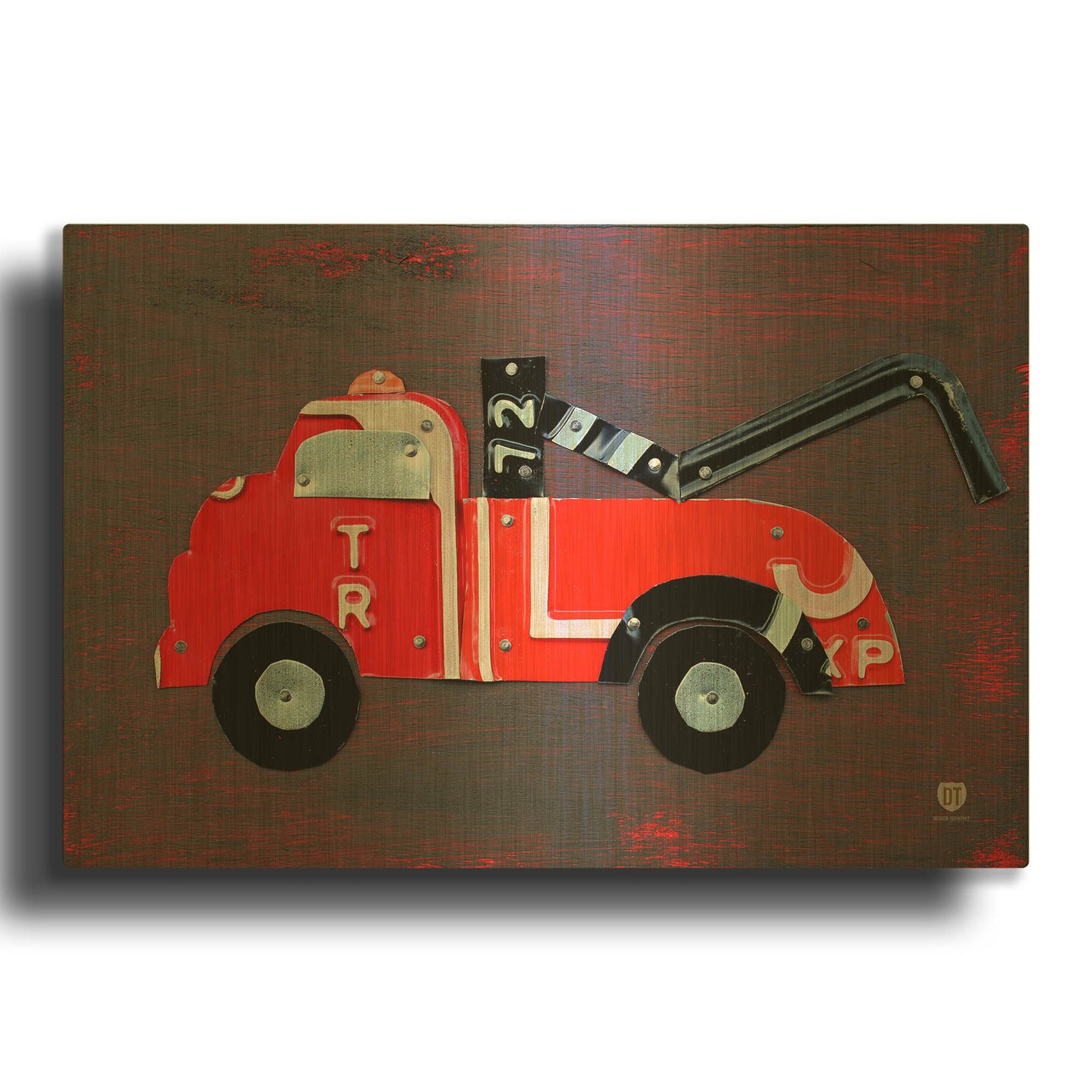 'Tow Truck' By Design Turnpike Gold Metal Wall Art