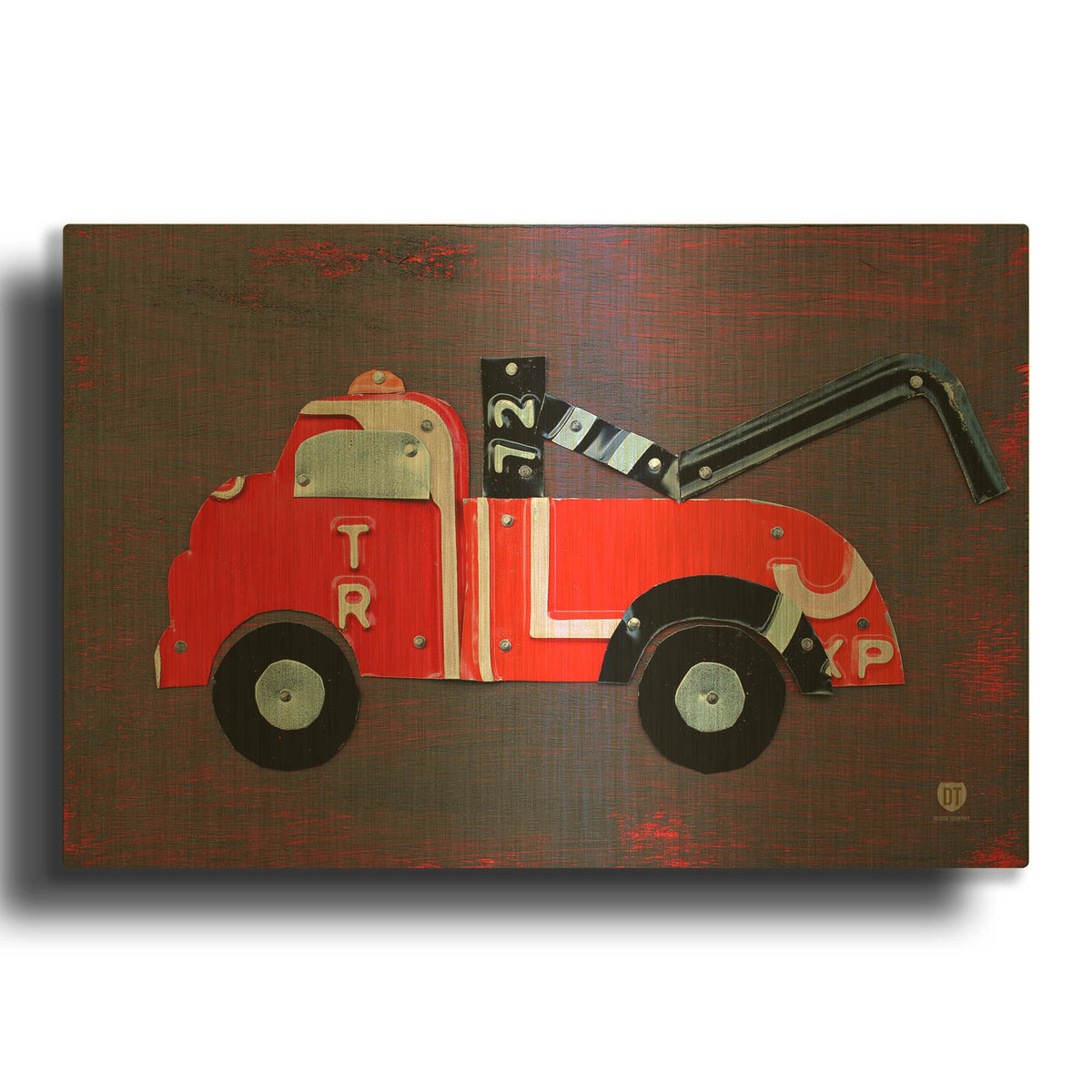 'Tow Truck' By Design Turnpike Gold Metal Wall Art