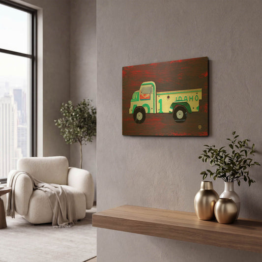 'Pickup Truck' By Design Turnpike Gold Metal Wall Art