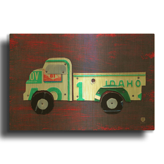 'Pickup Truck' By Design Turnpike Gold Metal Wall Art