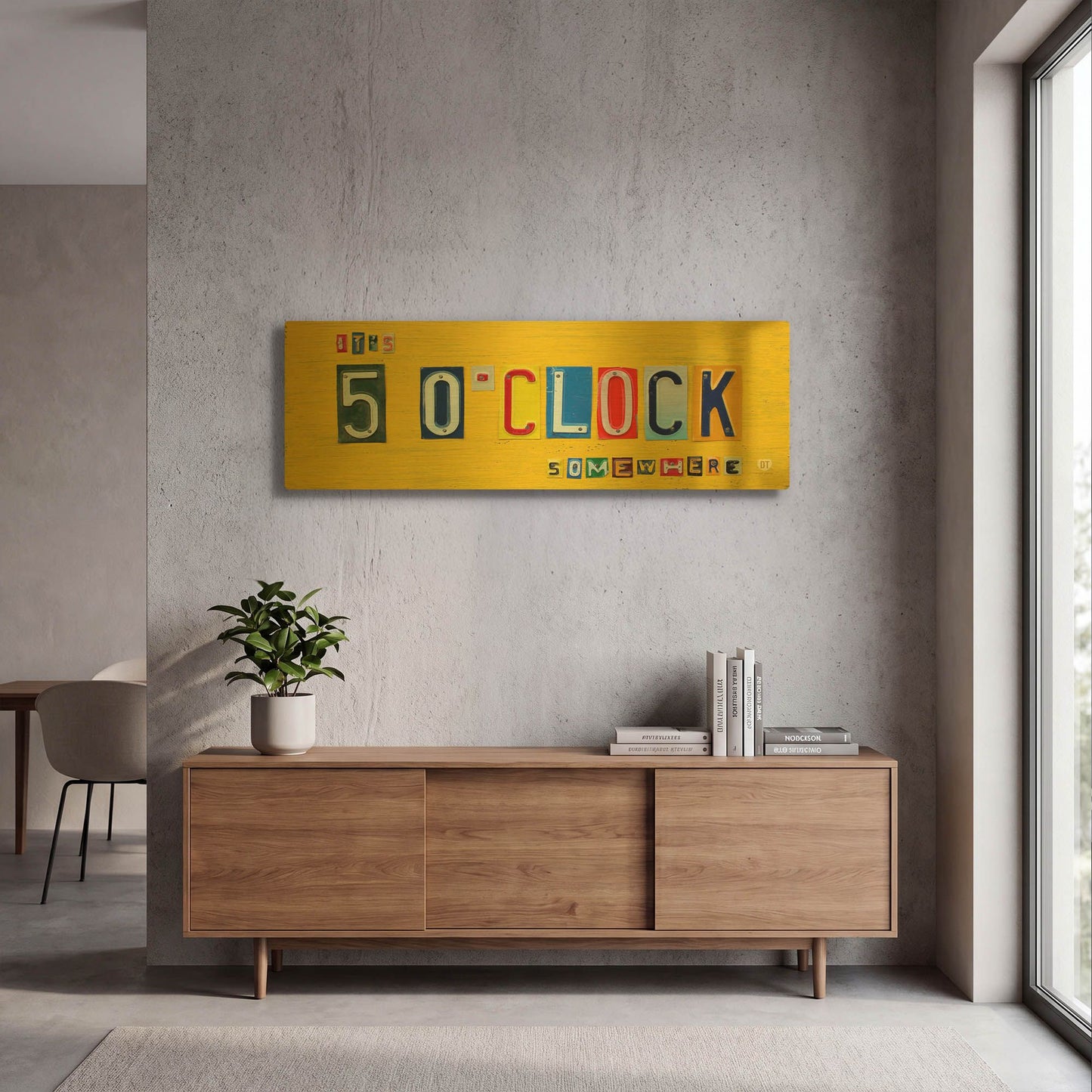'It’S 5 O’Clock Somewhere' By Design Turnpike Gold Metal Wall Art