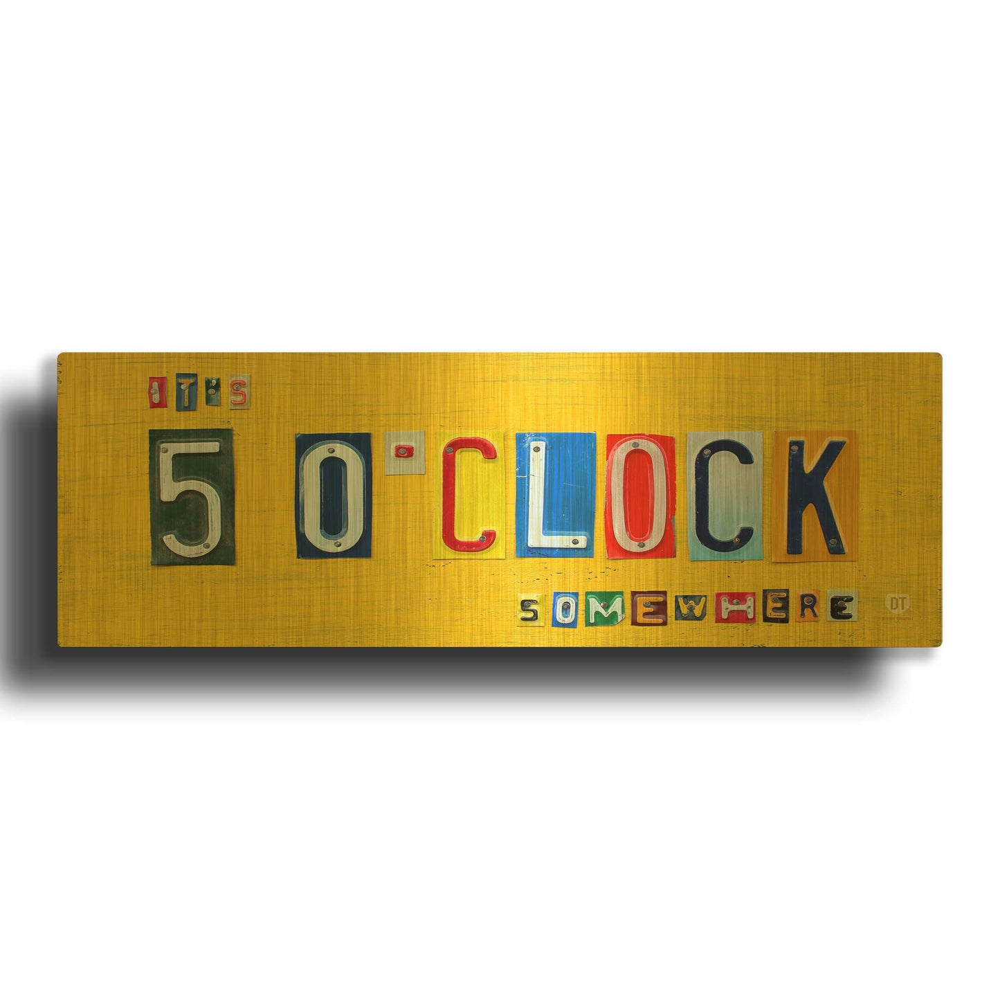 'It’S 5 O’Clock Somewhere' By Design Turnpike Gold Metal Wall Art