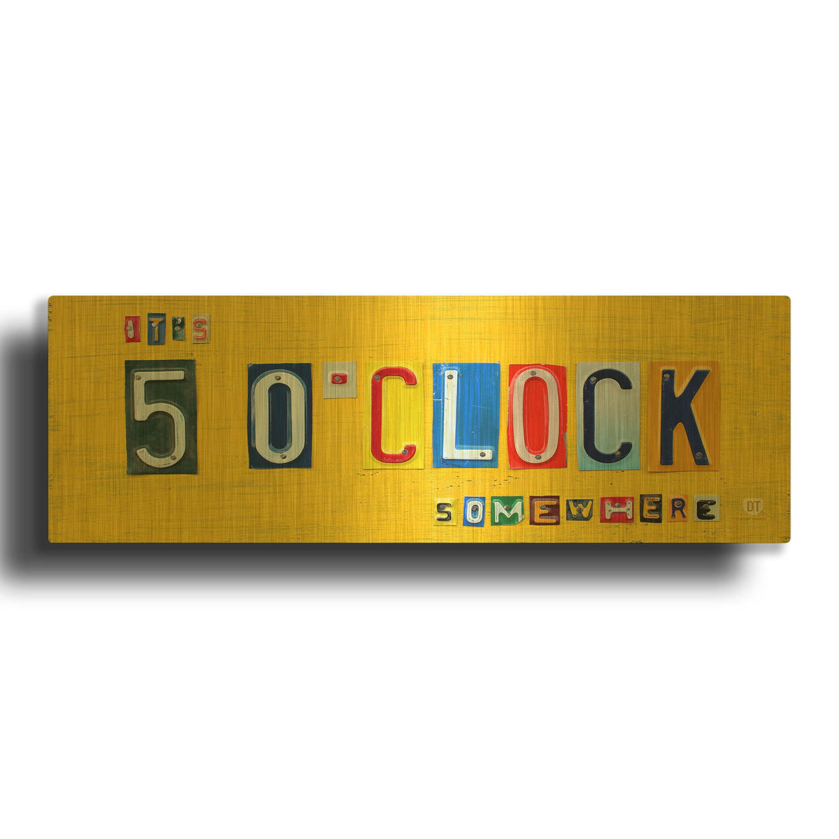 'It’S 5 O’Clock Somewhere' By Design Turnpike Gold Metal Wall Art