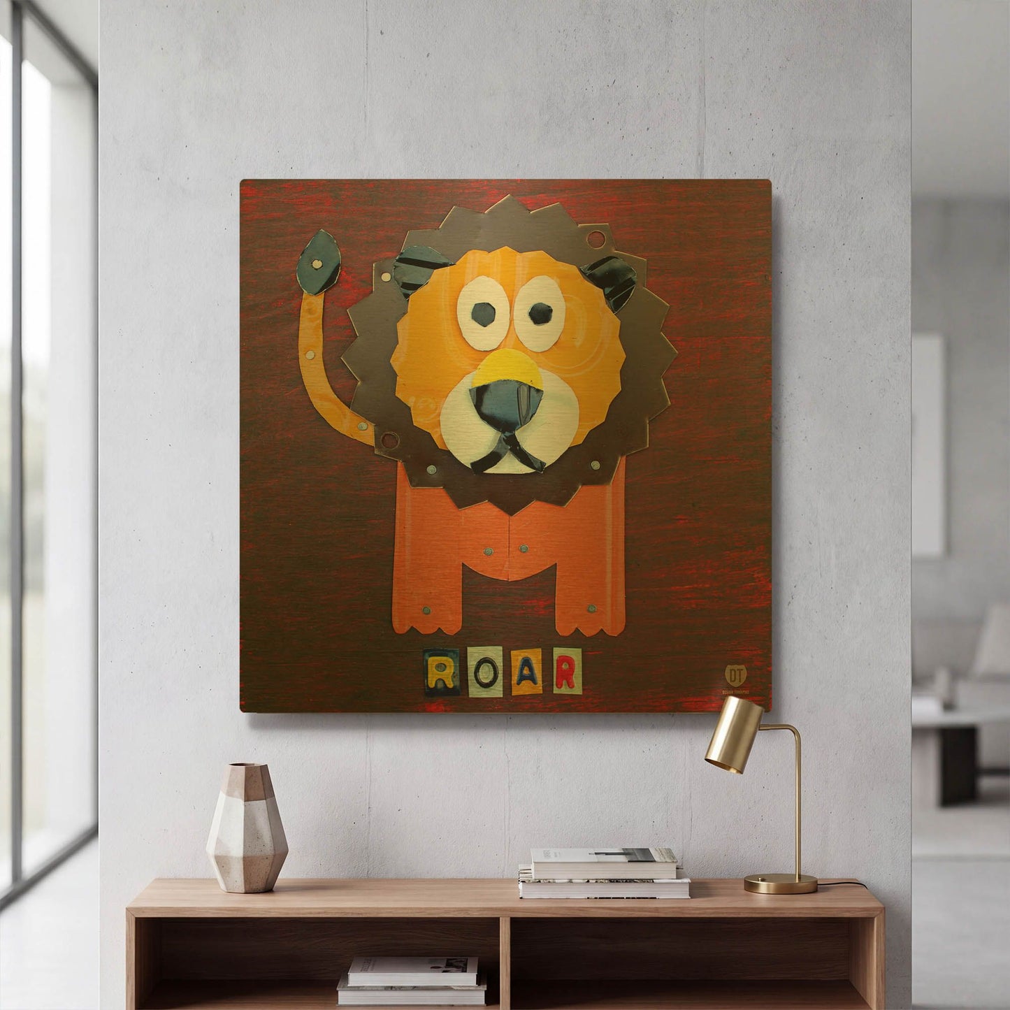 'Roar The Lion' By Design Turnpike Gold Metal Wall Art