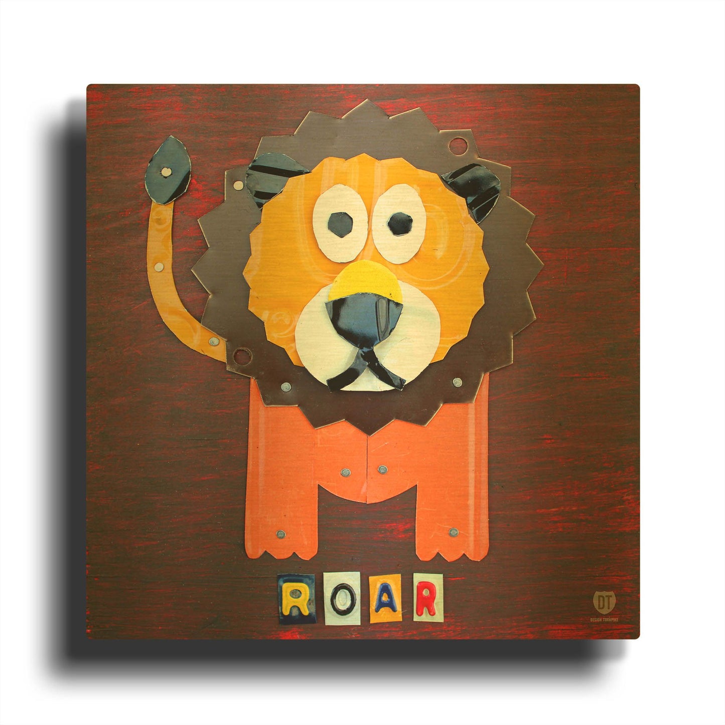 'Roar The Lion' By Design Turnpike Gold Metal Wall Art