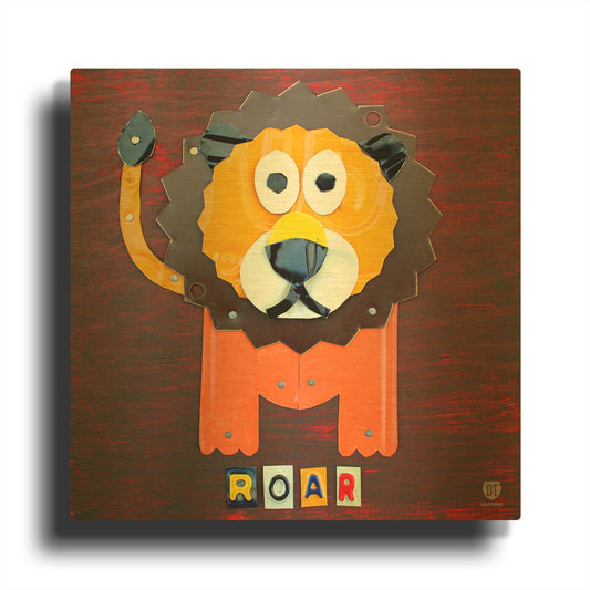 'Roar The Lion' By Design Turnpike Gold Metal Wall Art
