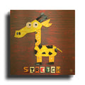'Stretch The Giraffe' By Design Turnpike Gold Metal Wall Art