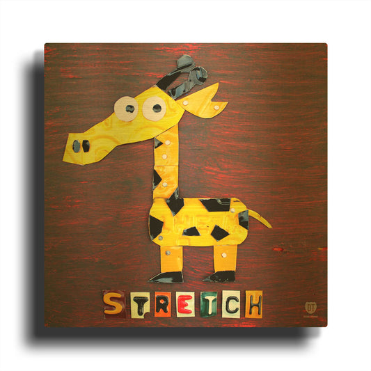 'Stretch The Giraffe' By Design Turnpike Gold Metal Wall Art